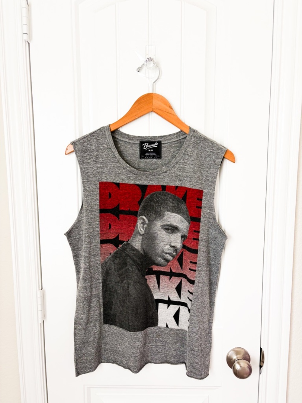 Bravado Drake Gray Muscle Tee Sleeveless Tank Size Medium